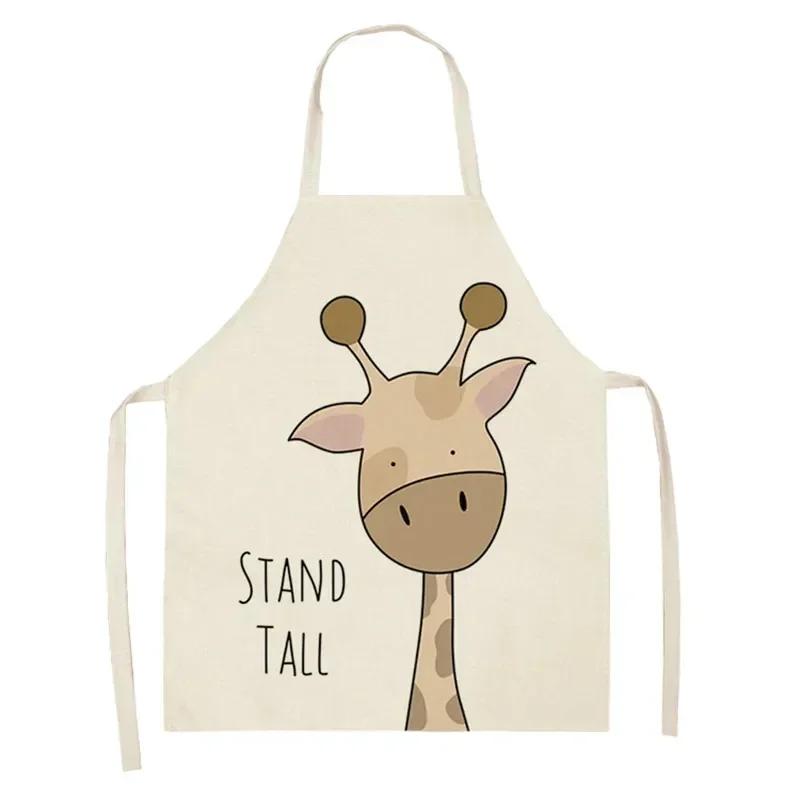 Фартук для готовки на кухне с изображением маленьких животных, льва, лося, лисы, детский фартук без рукавов для взрослых, семейный фартук, одежда для родителей и детей