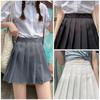 Leated Skirt Short Skirt  Spring And Autumn New Skirt A-line Skirt High Waist And Slim Black And White Short Skirt With Exposure Prevention