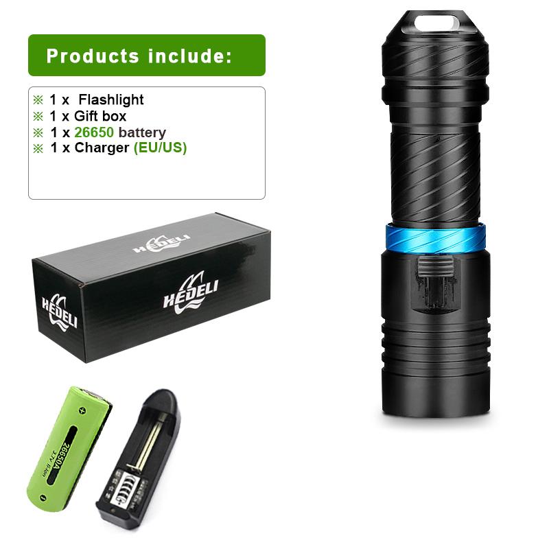 L2 Wick Профессиональный фонарик для дайвинга, фонарик-амфибия, мощный фонарик, водонепроницаемый фонарик, подводный фонарь