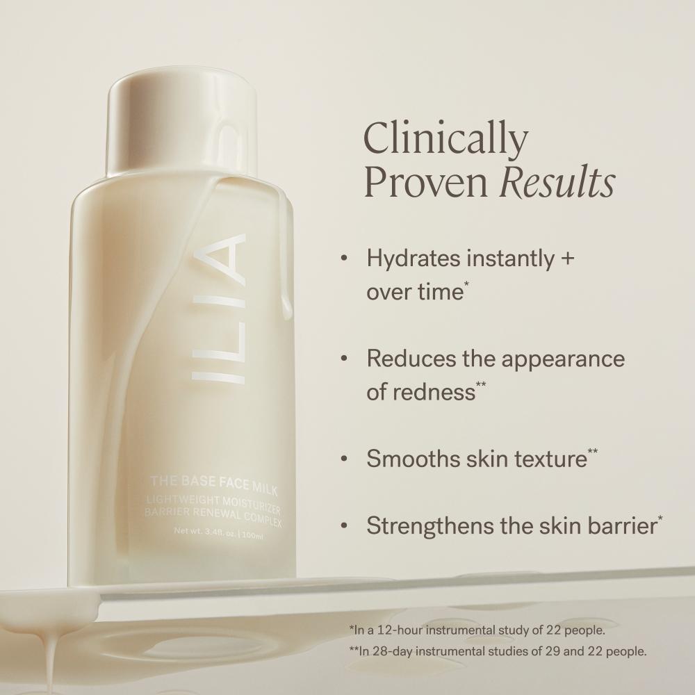 Ilia Дорожный размер The Base Face Milk 1,0 унция