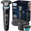 Philips 9000 Series Electric Shaver with Cleaning Electric Shaver Rotary SkinIQ Shaving In the Shower Black Function, Men's (72 Blades, Shaver,