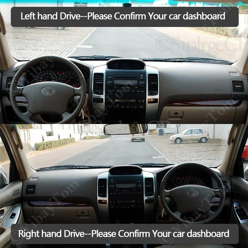 For Toyota Land Cruiser Prado 120 J120 2003~ 2009 Anti-Slip Leather Mat Dashboard Cover Pad Sunshade Accessories 2006 2007 2008