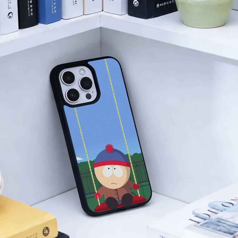 M-South P-Park Cartoon Phone Case For iPhone17,16,15,14,13 Plus,Pro Max Magnetic For Magsafe Wireless Charging