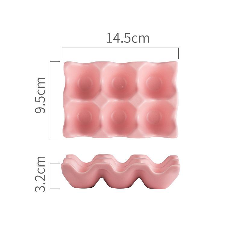 6-сеточный керамический лоток для хранения яиц, держатель для яиц, дозатор для холодильника, бытовой ящик для хранения яиц, кухонный органайзер, контейнеры
