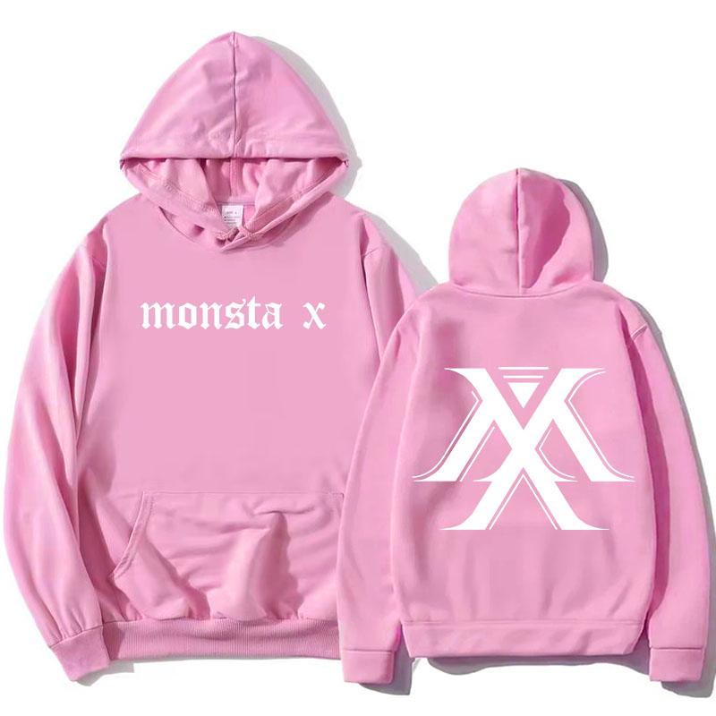 MONSTAX Корейская мужская группа Модные худи 2025 EP The X С графическим принтом Толстовки с длинным рукавом Осенние женские пуловеры Унисекс