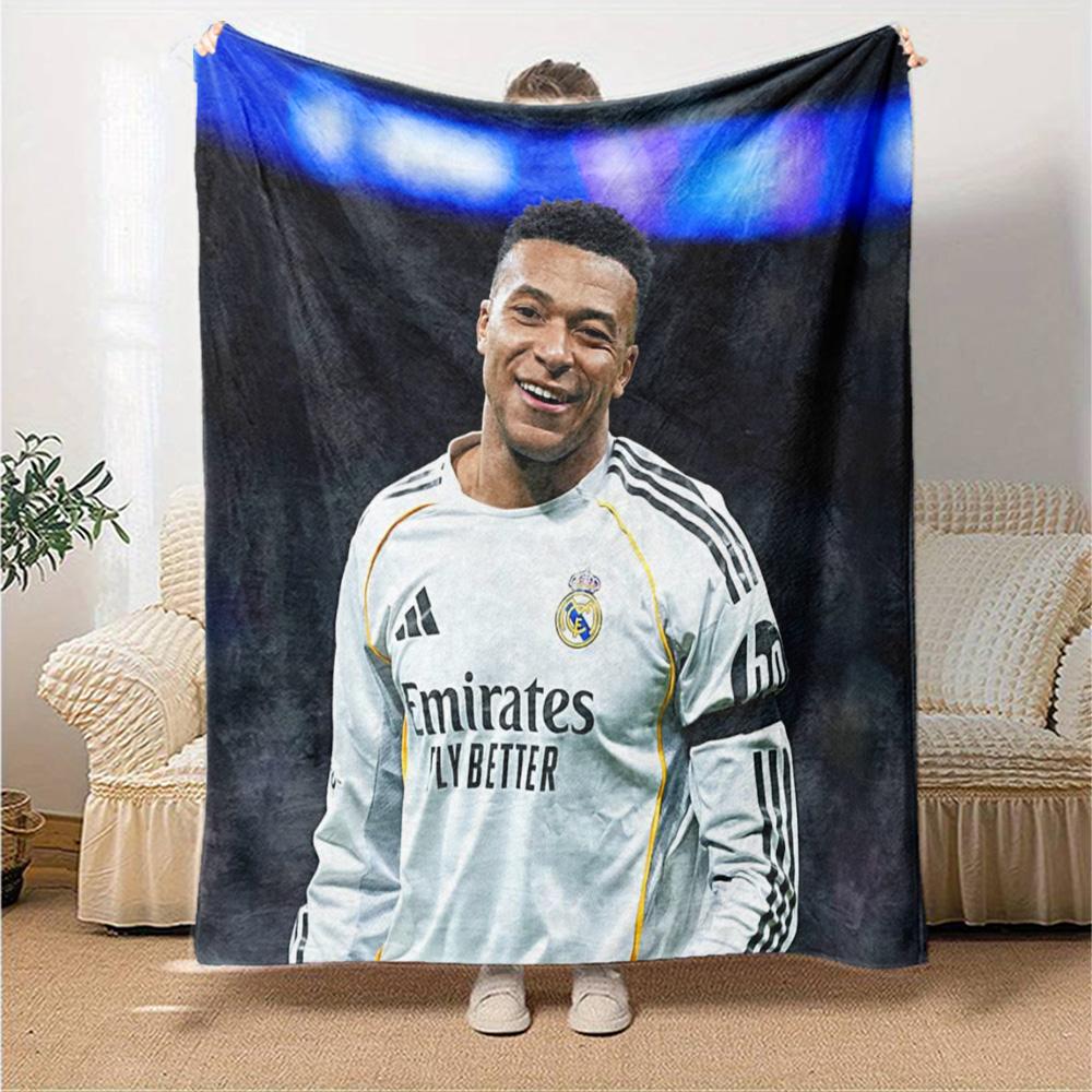 Star Player Kylian Mbappé Blanket Soft Warm Cozy Great for Bedding Picnics Bed All-Season Use Warmthful Decor Gifts For Family Or Friends