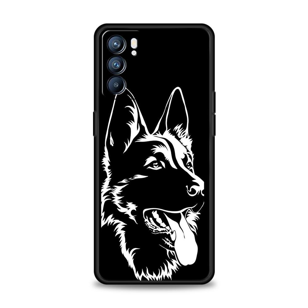 Чехол для телефона для Oppo Reno13 Reno12 Reno11 F Reno10 Pro A54 A53 A95 A76 A74 A57 A98 A80 A79 5G A78 4G Чехол Немецкая овчарка