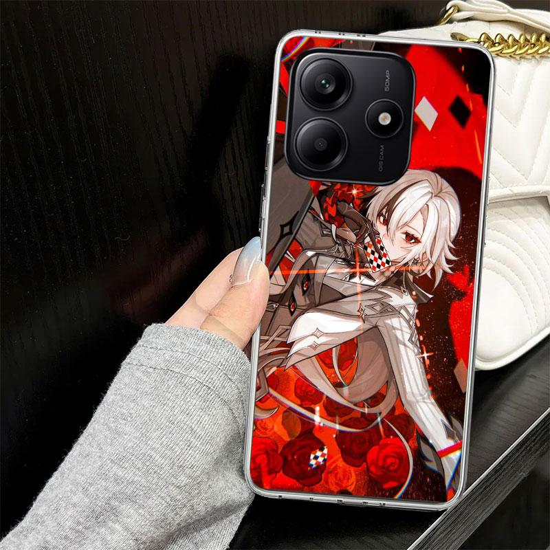 Чехол Arlecchino Genshin Impact для телефона Xiaomi Redmi Note 14 13 12 11 Pro Plus Чехол для телефона 14S 12S 11S 11E 11T 10S 10 9S 9 Силиконовый F