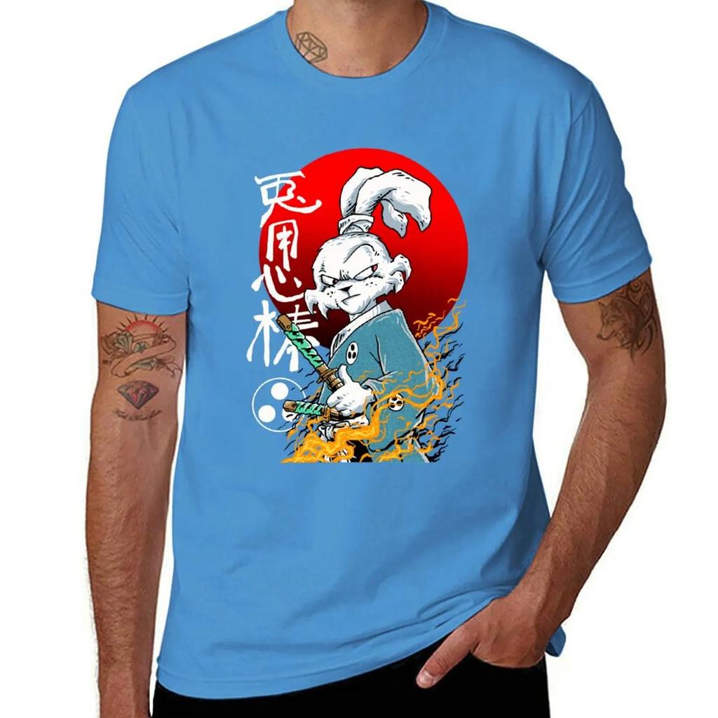 Футболка Usagi Yojimbo кавайная одежда одежда в стиле аниме быстросохнущие аниме-товары приталенные футболки для мужчин