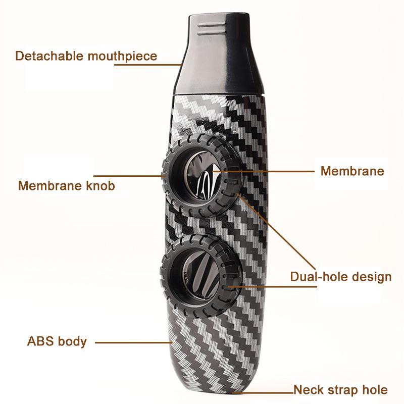 Музыкальный инструмент Казу с двумя отверстиями, Легкий Прочный Зернистый Дизайн, Практический Казу для Аккомпанемента Гитаре Укулеле