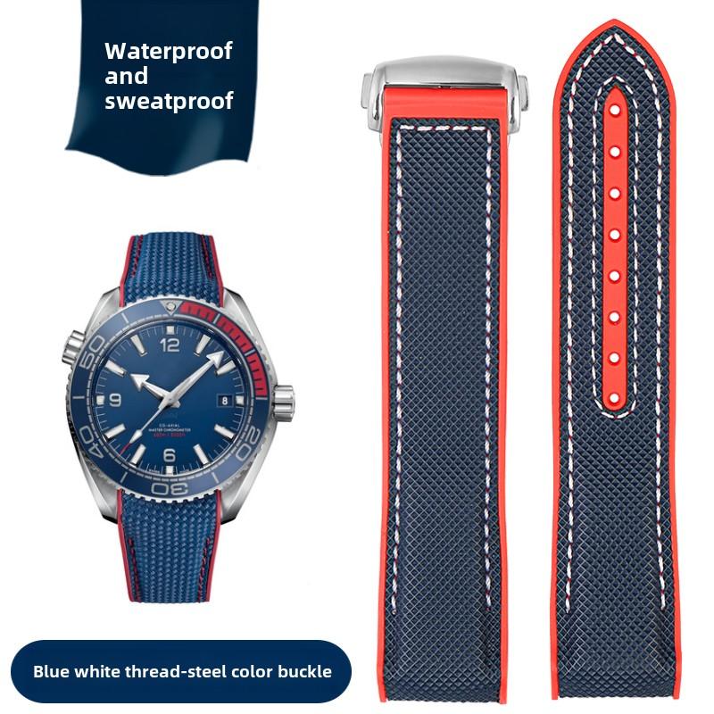 Для Omega Seamaster 300 Observatory Ocean Universe 600 Нейлон Резина Силикон Мужской Ремешок для часов 20мм 21мм 22мм Ремешок Браслет для часов