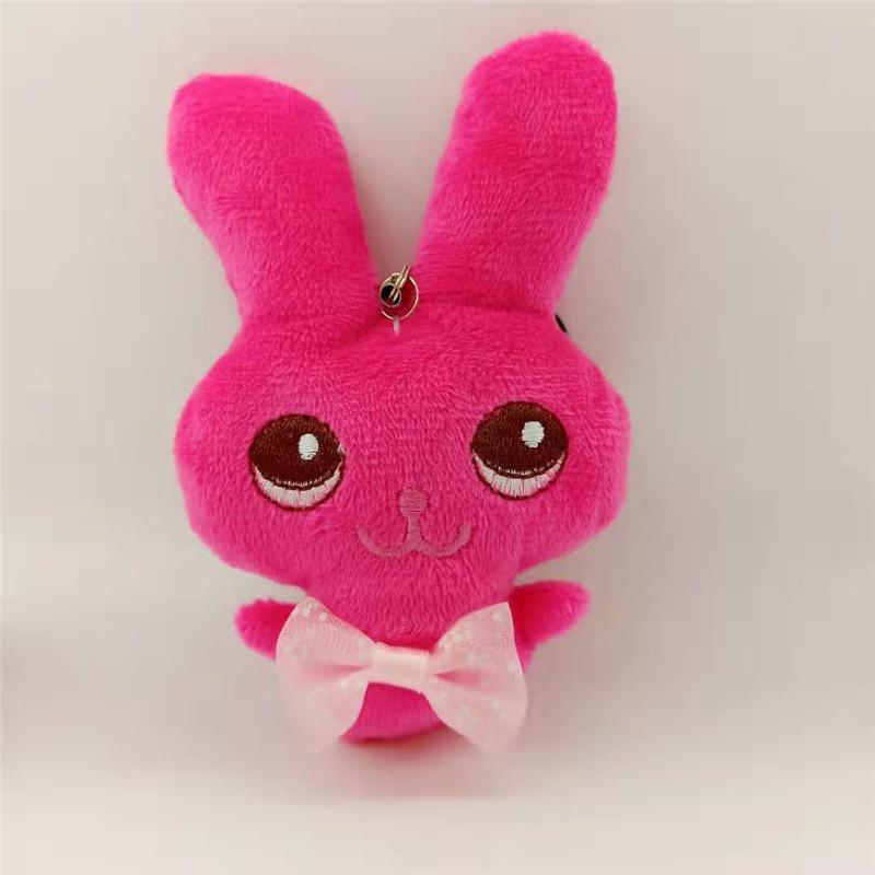 Cute Bow Tie Rabbit Plush Toys Small Pendant Doll Creative Mini Soft Stuffed Conjoined Beauty Toy Dolls For Kids Gifts 12CM