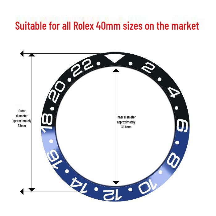 Модный керамический корпус часов с безелем GMT, внешний диаметр 38 мм, внутренний диаметр 30,8 мм
