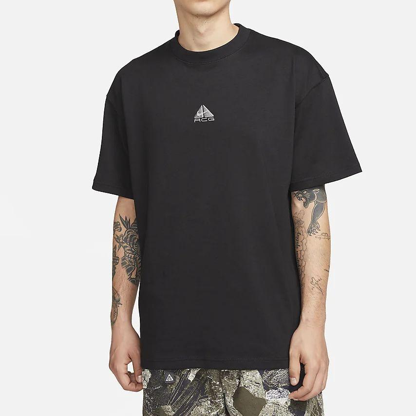Nike ACG Collection, однотонная спортивная футболка свободного покроя с короткими рукавами, мужские топы, черный DQ1816-011
