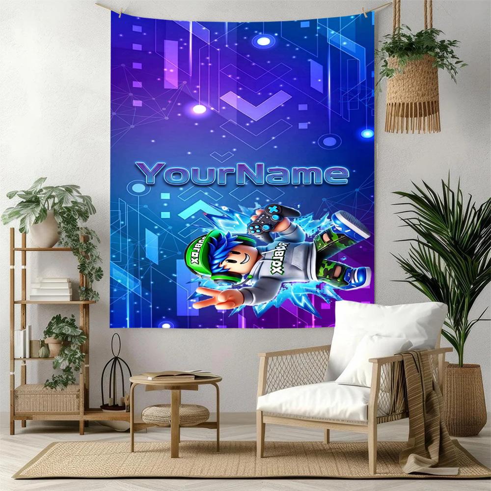 Roblox Custom Your Name Wall Decor Tapestry Art For Pet Memorial Birthdaywedding Party Backdrop Family Gift