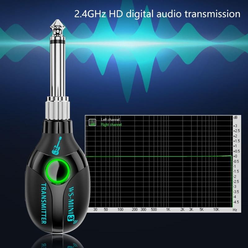 2,4 ГГц Аксессуары для электрогитары Беспроводная система передатчика и приемника для беспроводного усилителя Гитарные разъемы