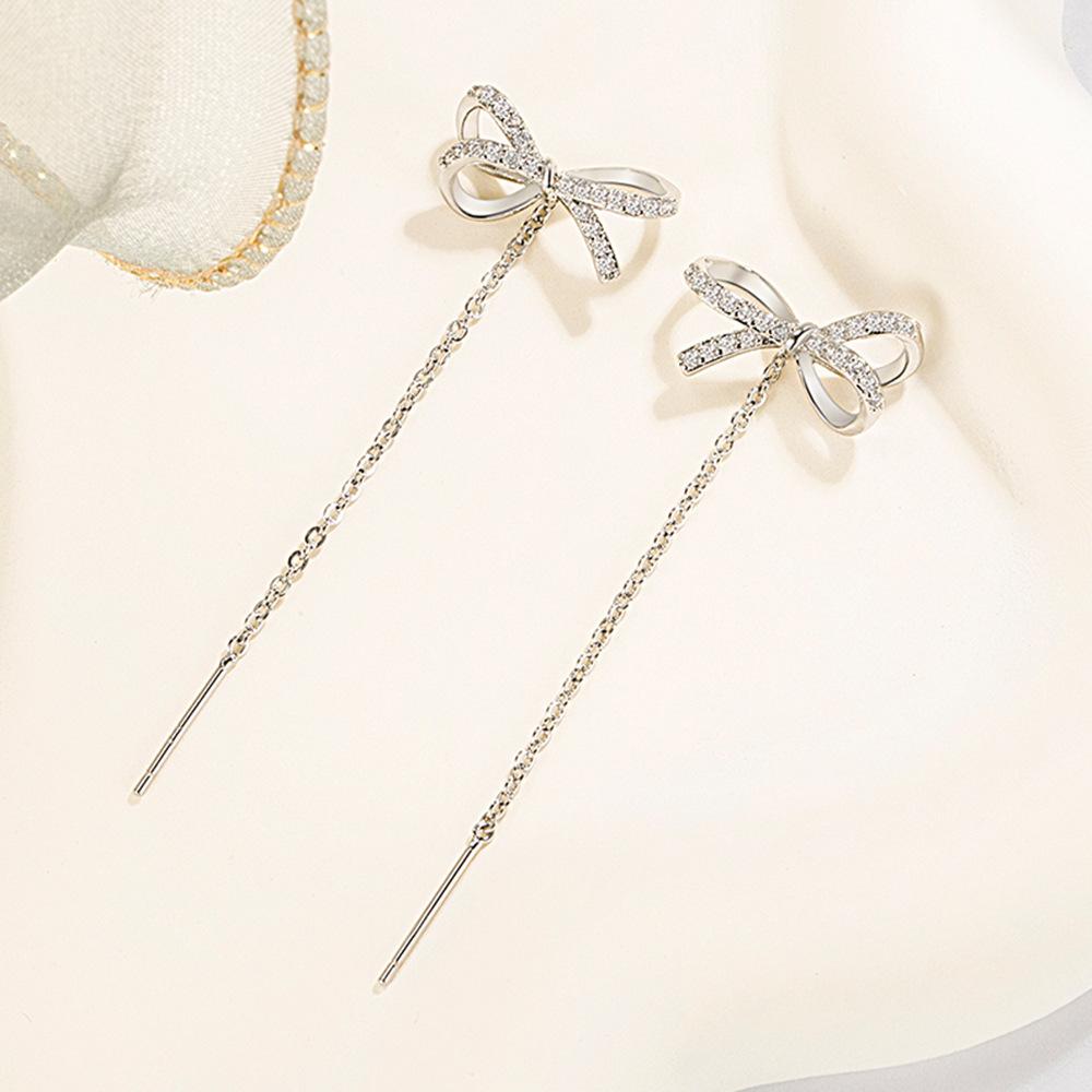 Модные наушники-бантики с инкрустацией бриллиантами, высококачественный легкий роскошный комплект