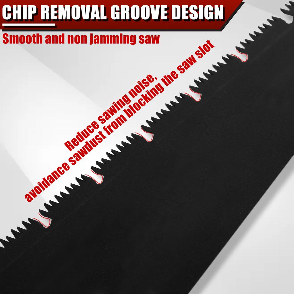 20-дюймовая ручная пила с уникальным типом стружкоотводов, садовая пила для обрезки с нескользящей рукояткой для резки, пиления, обрезки, садоводства, деревообработки