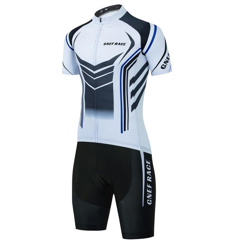 Mens Cycling Jersey Bib Shorts Set Quick-Dry Mountain Bike Apparel Outdoor Riding Gear