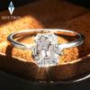 Обручальные кольца с муассанитом изумрудной огранки 6x8 мм 100% Кольцо с дизайном CopperStar Кольца для вечеринки и свадьбы для женщин Ювелирные изделия