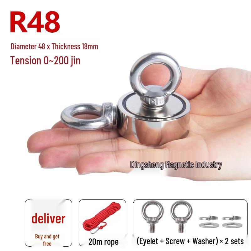 Neodymium Iron Boron Pot Magnet with Strong Magnetic Suction and Lifting Ring for River Dredging