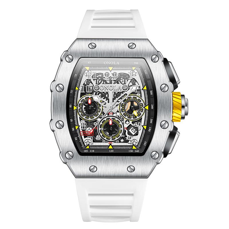 Модные многофункциональные полностью автоматические механические мужские часы водонепроницаемые ленточные часы для мужчин