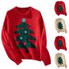 Women's Christmas Tree Pullover Sweater Autumn And Winter Round Neck Loose Fit