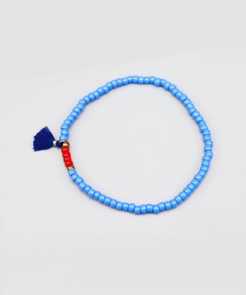 Браслет с кисточками и бусинами Bonbeau Ethnic Color, Браслет с акцентными бусинами, 6 цветов