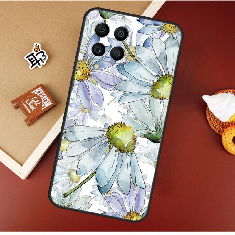 Акварельный чехол с ромашками для Samsung Galaxy M51 M31 M21 M11 M16 M36 M56 M53 M12 M32 M52 M15 M35 M55 M14 M34 M54