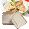 Bento Box with Lid Moisture-proof Easy Clean Toast Shape Portable Sandwich Food Storage Case Daily Use