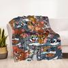 "Tom & Jerry Adventure: Classic Cartoon Characters Phone Case Cover"Blanket Flannel Throw Blanket for Sofa, Bed, Travel, Camping, Office