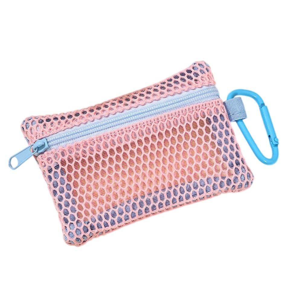 Square Transparent Mesh Bag Fashionable Mesh Jewelry Bag Mesh Makeup Bag Unisex