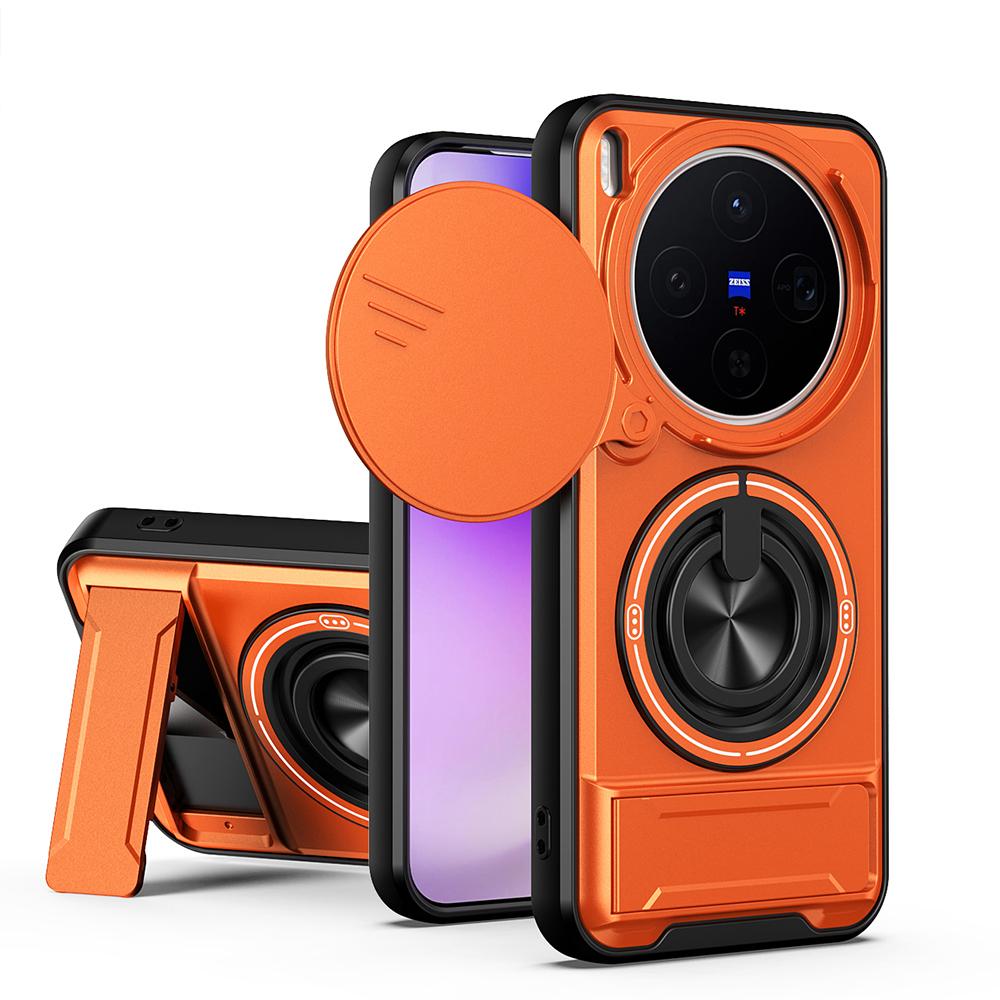 KEYSION Магнитный чехол для телефона VIVO X300 Pro 5G с защитой выдвижной камеры, подставкой-кольцом, противоударный чехол для VIVO X300