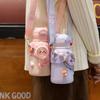 Children Mug Stainless Steel Leak-Proof Vacuum Flask With Straw Cartoon Thermal Water Bottle Drinkware