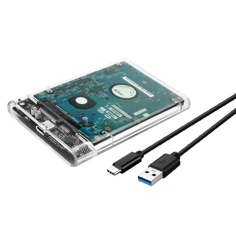 Прозрачный внешний корпус для SATA SSD USB 3.1 Type-C