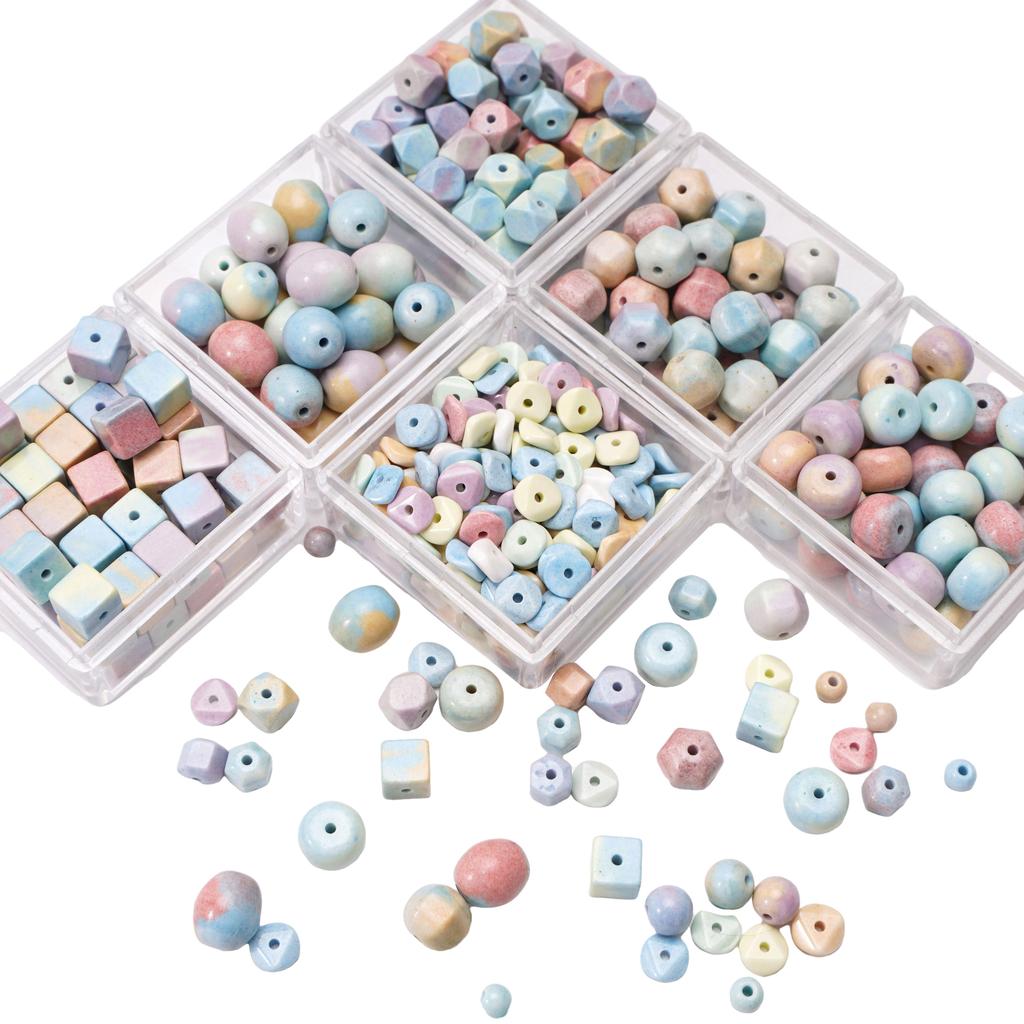 2/5 шт. Натуральный камень Альха Радужный камень Геометрические цельные бусины Разделительные бусины Рассыпные бусины для изготовления браслетов, ожерелий, ювелирных изделий своими руками