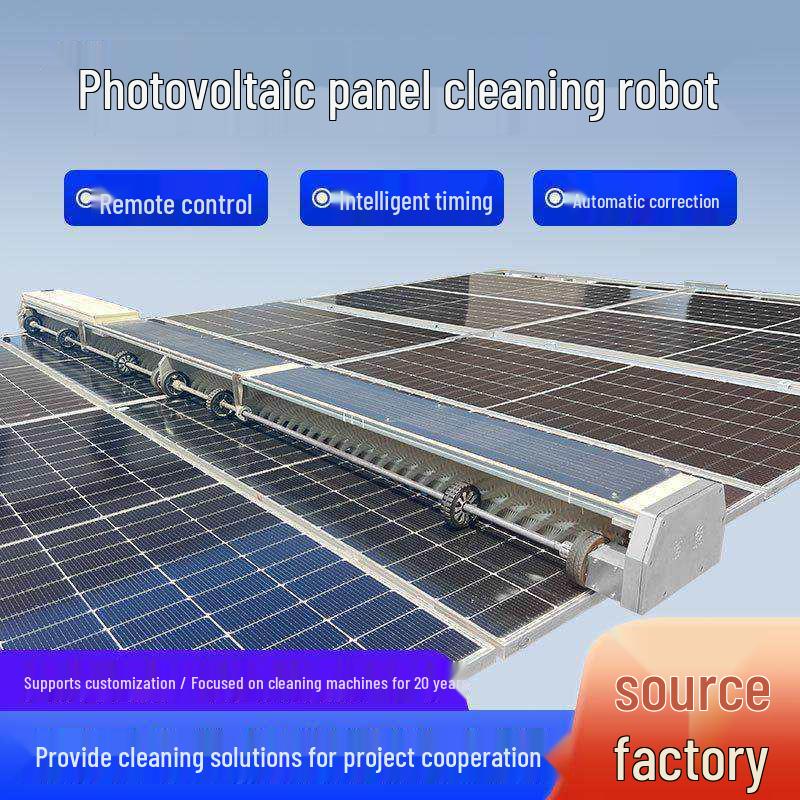 Autonomous Solar Panel Cleaning Robot with Integrated High-Pressure Water Jet System