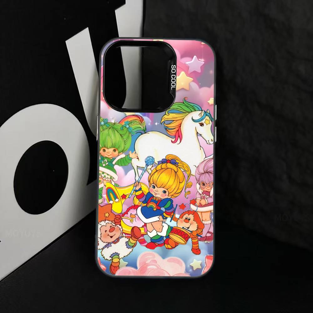 Cute Retro Rainbow Pony Phone Case For iPhone 17,16,15,14,13,12,11 Plus,Pro Max,XS,Colored Silver Plated Inside Cover