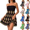 Women Casual Sleeveless Summer Dresses Spring Patchwork Boho Floral Cocktail Party Dress