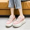 Thick-soled Leather Bread Shoes  New All-match Korean Sports and Leisure Shoes with Increased Height and Big Head Small White Shoes for Women