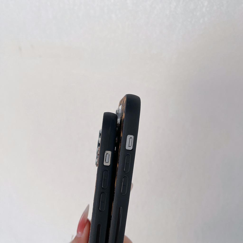 Applicable to iphone14/13promax leopard print leather case mobile phone case portable lanyard anti-drop case 12pro protective case