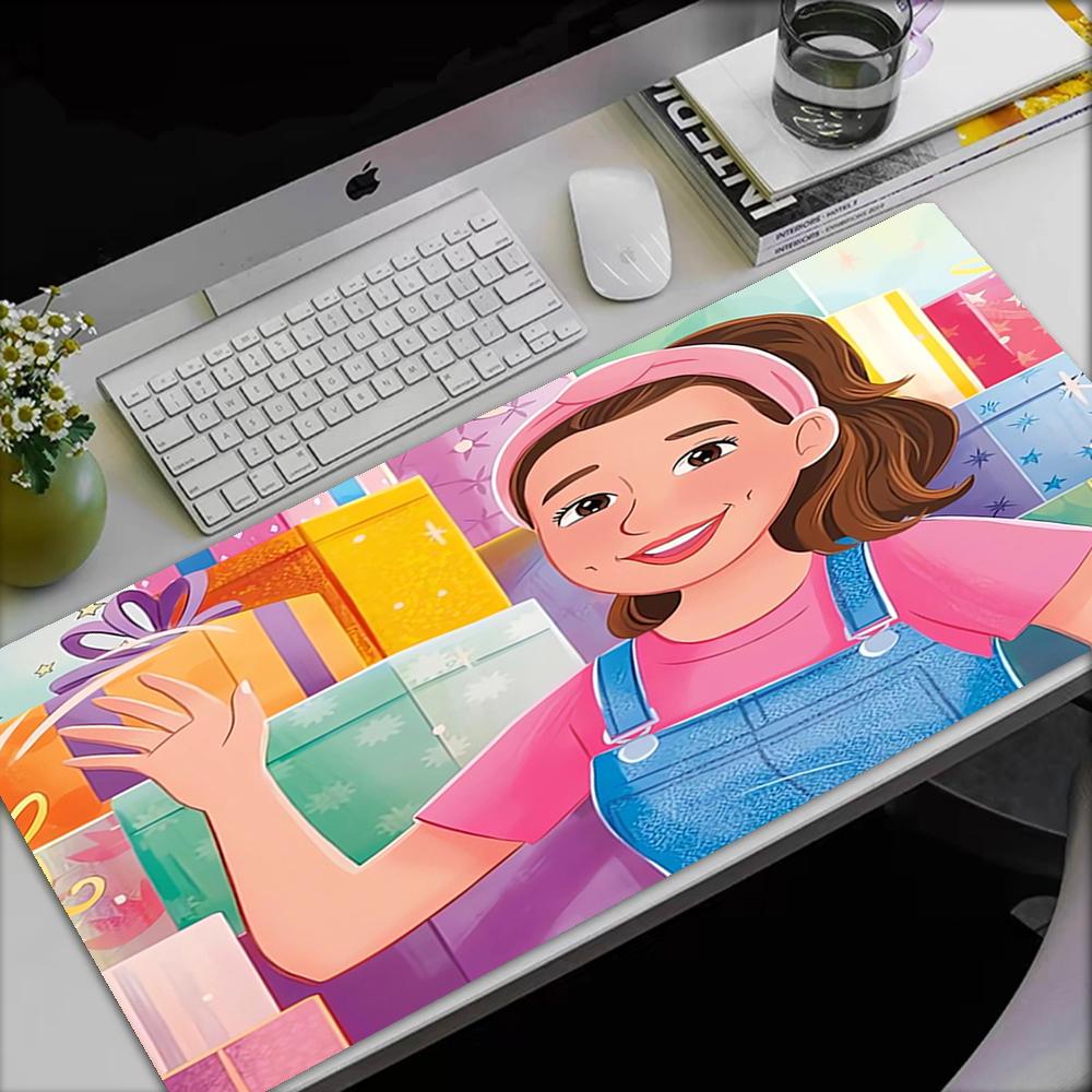 Ms. Rachel Theme Mouse Pad, Non Slip Rubber Base, Multifunctional Office & Home Decor, Perfect for Workspace Personalization.