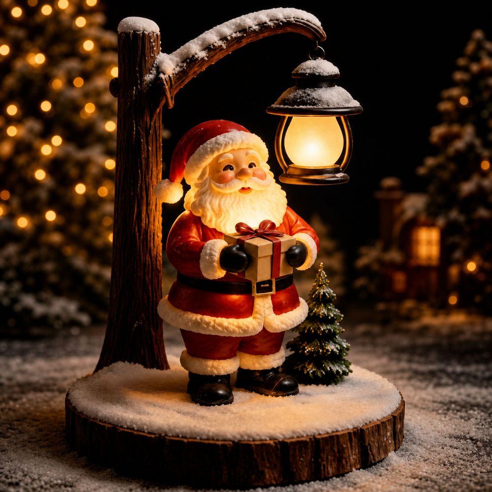 Resin Snowman Reading Lantern Atmosphere Christmas Decor Lamp Christmas Gifts