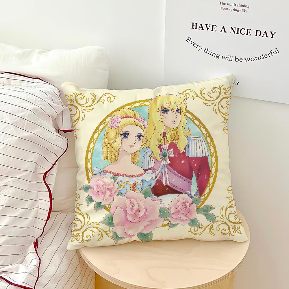 Manga Anime L-Lady O-Oscar Soft Pillow Case For Sofa Living Room Home Office Decor Protective Covers The R-Rose Of V-Versailles