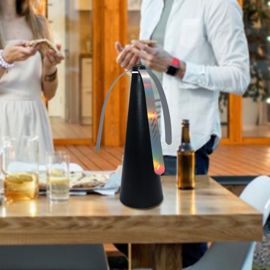 Вентилятор для отпугивания мух со светоотражающей полосой для кемпинга на открытом воздухе, рыбалки, пикника, настольный вентилятор для еды в помещении, портативный бесшумный складной вентилятор для отпугивания мух