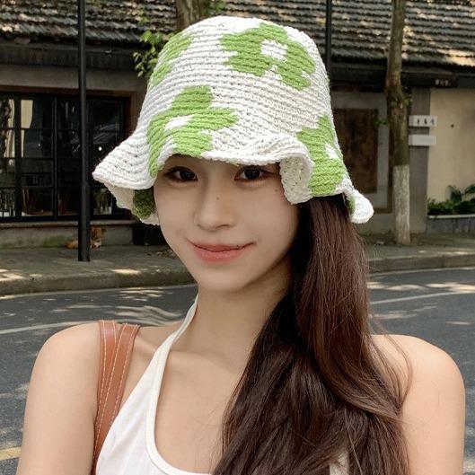 Весна и Лето Нишевый Дизайнер Хлопок Ручная Вышивка Цветы Панама Женская Пляжный Отпуск Солнцезащитная Шляпа