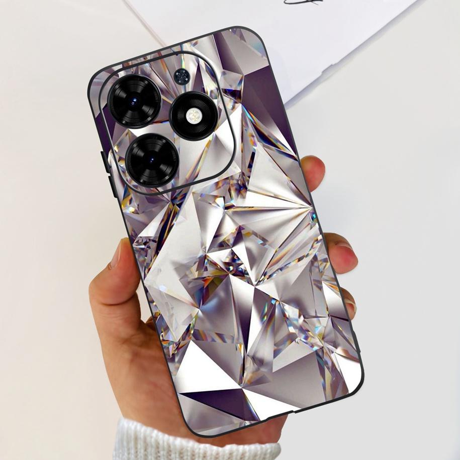 Чехол для Tecno Spark Go 2024 Популярный Цветок Астронавт Capa Силиконовый Мягкий Чехол для Tecno SparkGo 2024 BG6 Ударопрочный Корпус Телефона