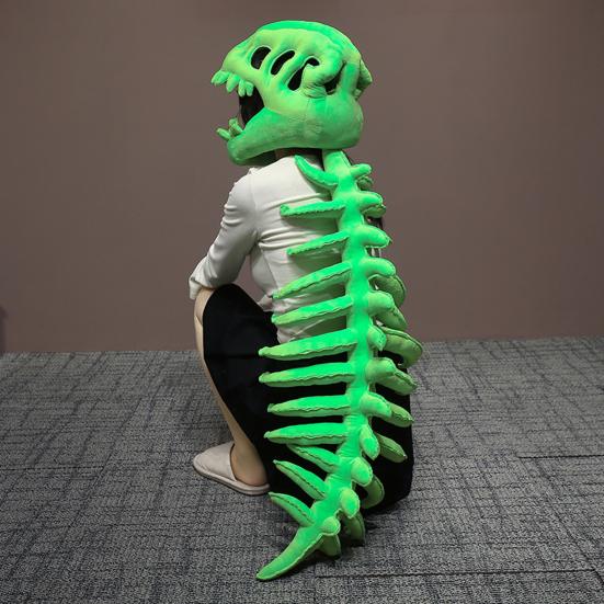 Плюшевая игрушка-скелет динозавра Реалистичный костюм динозавра с гибкой фиксацией позвоночника и звуковыми эффектами Легкий обруч для вечеринки Косплея