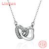 Линдон Стерлингового Серебра 925 Классическое Женское Ожерелье Кулон Циркон Модный Подарок