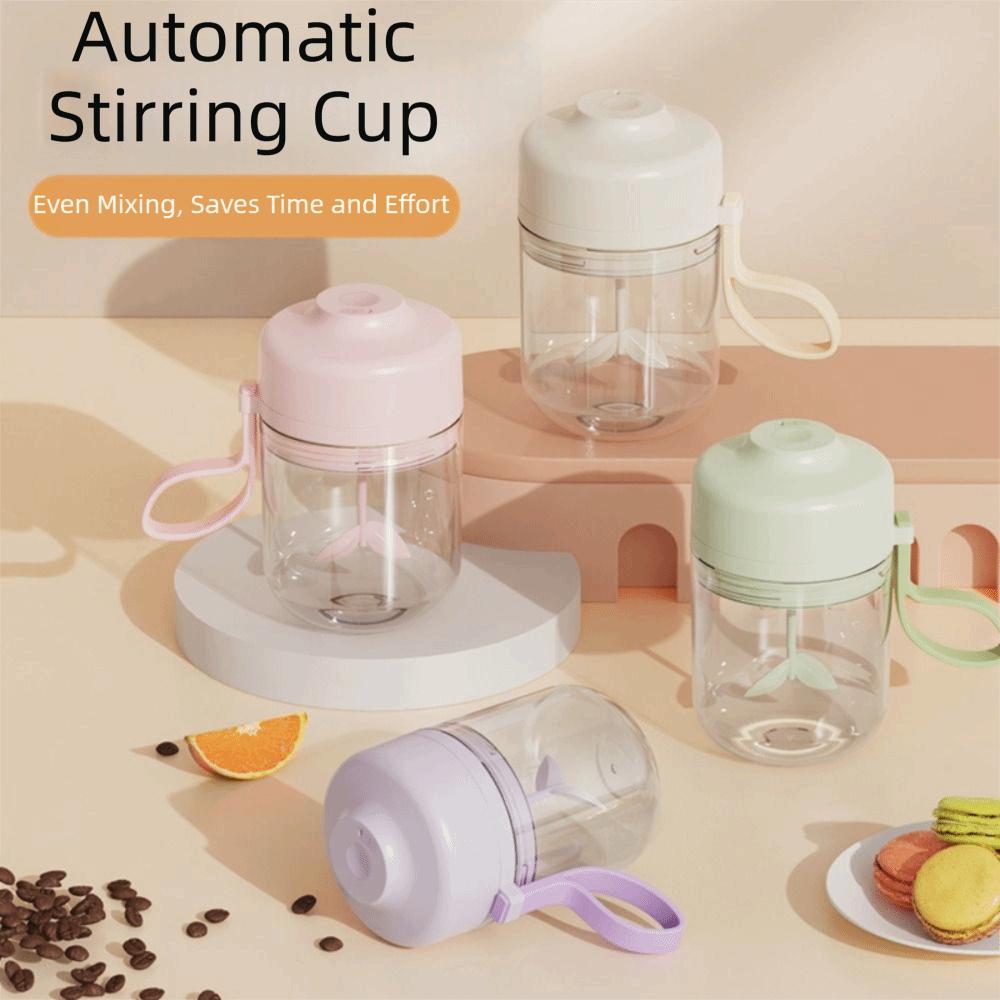 Portable Handle Automatic Mixing Cup 400ml Capacity Smart Drink Mixer Milk Mixing